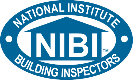 Logo of the National Institute Building Inspectors (NIBI). It features the acronym "NIBI" in bold white letters within a blue oval. Encircling it are "National Institute" above and "Building Inspectors" below, symbolizing excellence in Commercial and Home Inspections across Long Island.