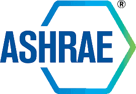 The image displays the ASHRAE logo, featuring the letters "ASHRAE" in blue within a blue hexagonal outline. Whether you're seeking home inspections or commercial inspections on Long Island, trust certified professionals who adhere to ASHRAE standards for quality assurance.